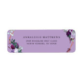 フローラボエレガントタニカル紫差出人住所 ラベル (正面)