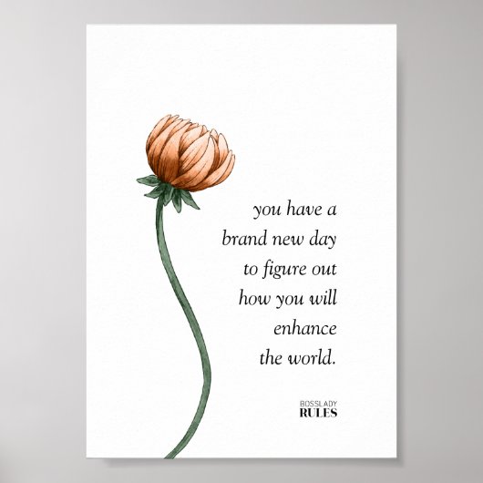 フローラボスレディやる気を起こさせる引用文ポスター ポスター (正面)