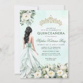 フローラボタニカルエメラルド金ゴールドプリンセスキンセアニラ 招待状 (正面)