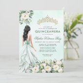 フローラボタニカルエメラルド金ゴールドプリンセスキンセアニラ 招待状 (スタンド正面)