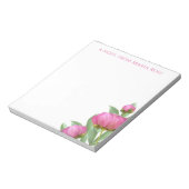 フローラボタニカルシンプルピンクプーエレガントニー ノートパッド (回転)