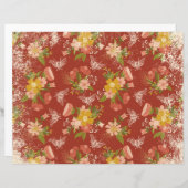 フローラボタニカルスクラップブックジャンクジャーナル紙 (正面/裏面)