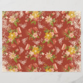 フローラボタニカルスクラップブックジャンクジャーナル紙 (正面)