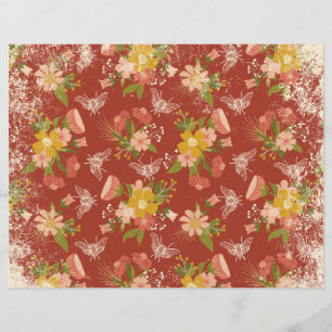 フローラボタニカルスクラップブックジャンクジャーナル紙