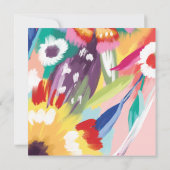 フローラボタニカルストークベビーガールシャワー招待状 招待状 (裏面)