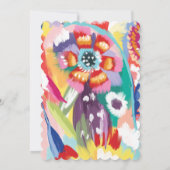 フローラボタニカルストークベビーガールシャワー招待状 招待状 (裏面)