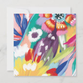 フローラボタニカルストーク男の赤ちゃんシャワー招待状 招待状 (裏面)