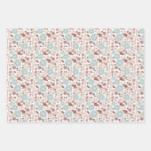 フローラボタニカルトリオデコップギフト ラッピングペーパーシート (正面2)