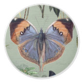 フローラボタニカルバタフライヴィンテージコテージセージ3 セラミックノブ (正面)