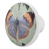 フローラボタニカルバタフライヴィンテージコテージセージ3 セラミックノブ (右)