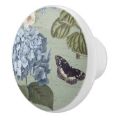 フローラボタニカルバタフライヴィンテージコテージセージ4 セラミックノブ (右)