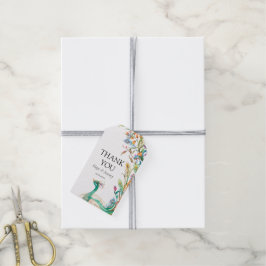 フローラボタニカルピーコック結婚式の引き出物ラベル ギフトタグ