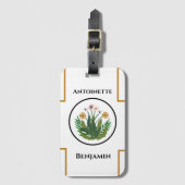 フローラボタニカルフラワーズガーデンバケーショントラベル ラゲッジタグ (正面縦)