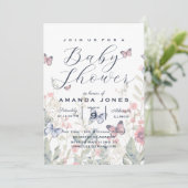 フローラボタニカルボホバタフライベビーシャワー 招待状 (スタンド正面)
