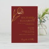 フローラボタニカルボミニマルホ結婚ズ 招待状 (スタンド正面)