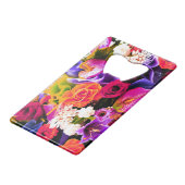 フローラボトルオープナーカラフルクレジットカードサイズ クレジットカード栓抜き (正面アングル)