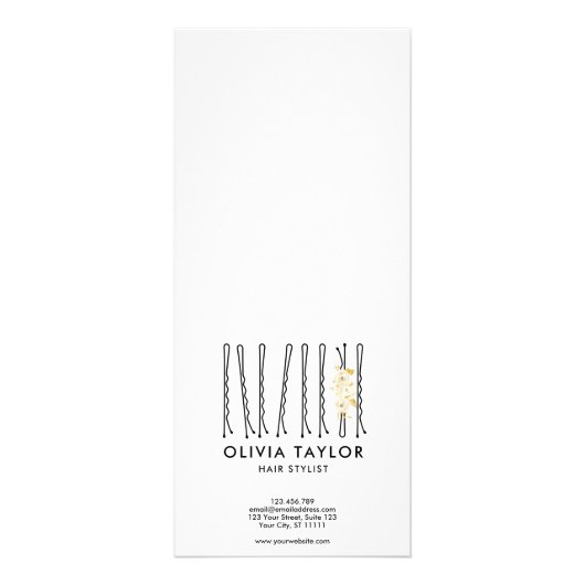 フローラボビーピン美容師ヘアサロン ラックカード (裏面)