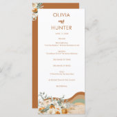 フローラボヘミアンモダンテラコッタ結婚式 プログラム (正面/裏面)