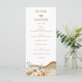 フローラボヘミアンモダンテラコッタ結婚式 プログラム (スタンド正面)