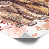 フローラボヘミアン牛ふくらはぎ赤ちゃんシャワー歓迎サイン ポスター (角)