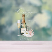 フローラボホウェスタンカントリーウェディングドリンクバーメニュー アクリルサイン (ニュートラル)