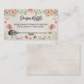 フローラボホウォーター色トライバルおむつラッフルチケット エンクロージャーカード (正面/裏面)