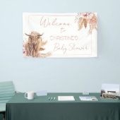 フローラボホカウカーフベビーシャワーウェルカムバナー 横断幕 (トレードショー)