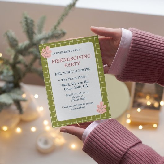 フローラボホサンクスギビング友情パーティー 招待状