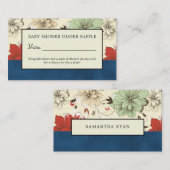 フローラボホシック、おむつラッフルチケット エンクロージャーカード (正面/裏面)