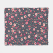 フローラボホダーク フリースブランケット (正面(横))