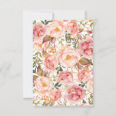 フローラボホテペシックアローズ部族ベビースシャワー サンキューカード (裏面)