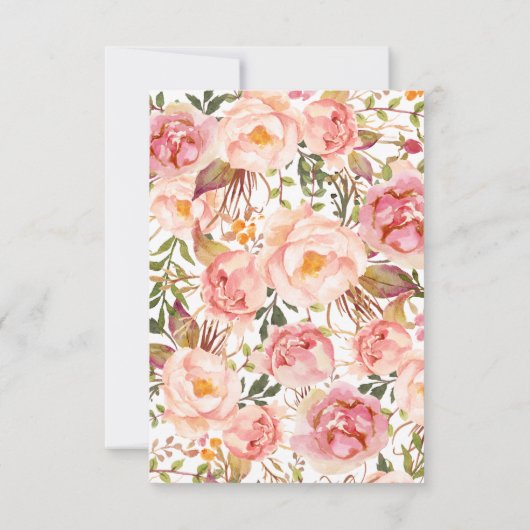 フローラボホテペシックアローズ部族ベビースシャワー サンキューカード (裏面)