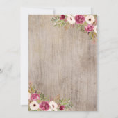 フローラボホテペシックアローズ部族ベビースシャワー 招待状 (裏面)