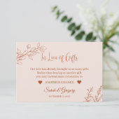 フローラボホテラコッタ「ギフトの代わりに」カード エンクロージャーカード (スタンド正面)