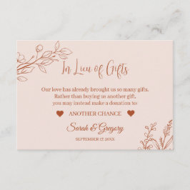 フローラボホテラコッタ「ギフトの代わりに」カード エンクロージャーカード