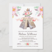 フローラボホトバルテペレガールベビーシャワー 招待状 (正面)