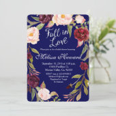 フローラボホネービーブルーブライダルシャワー招待 招待状 (スタンド正面)