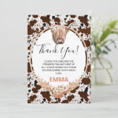 フローラボホハイランドカウキー誕生日サンキューカード 招待状 (スタンド正面)