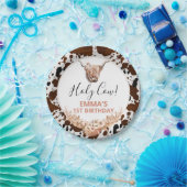 フローラボホハイランドカウバースデーパーティー ペーパープレート (パーティー)