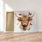 フローラボホハイランドカウパステルバックグラウンド ポスター