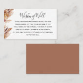 フローラボホパンパスウィングウェルブライダルシャワーカード 名刺 (正面/裏面)