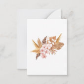 フローラボホパンパスグラステラコッタベビーシャワー ノートカード (裏面)