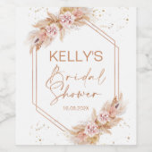 フローラボホパンパブライダルシャワー飲料ラベル ワインラベル (シングルラベル)