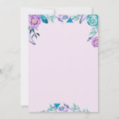 フローラボホベビーシャワー 招待状 (裏面)