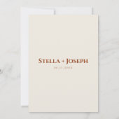 フローラボホベージュテラコッタハバル結婚ズ セーブザデート (裏面)