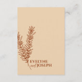 フローラボホベージュテラコッタ結婚の詳細 エンクロージャーカード (裏面)