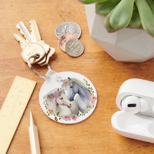 フローラボホホワイトホース キーホルダー (デスク)