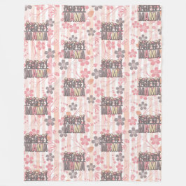 フローラボホママ フリースブランケット