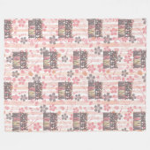 フローラボホママ フリースブランケット (正面(横))