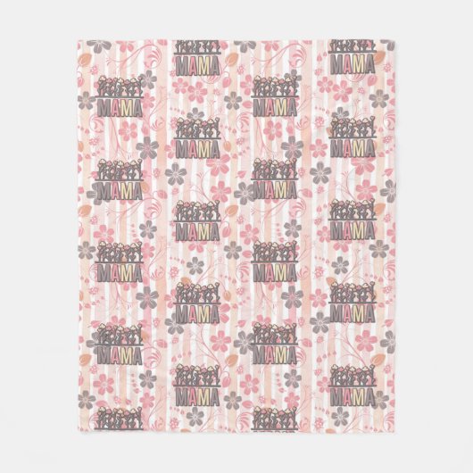 フローラボホママ フリースブランケット (正面)